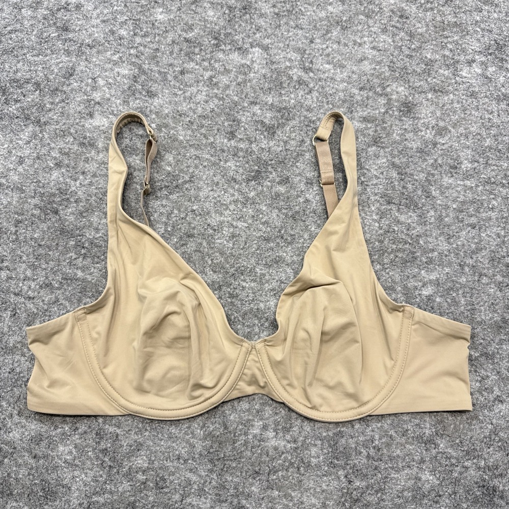 Third Love Second Skin Unlined underwire bra womens 36A 1/2 tan silky microfiber